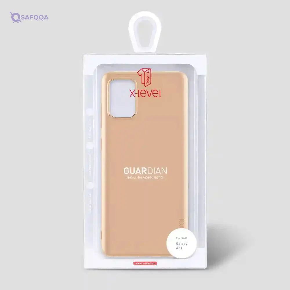 X-level Samsung Galaxy A51 Case Thin Soft Flexible TPU Ultra-Slim Fit A51 Case Matte Finish Coating Grip Full Protective Mobile Phone Cover for Samsung Galaxy A51-Gold - Safqqa