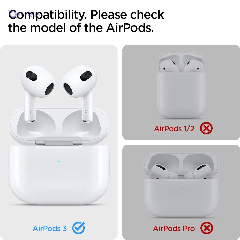 Spigen Tough Armor Case for Apple AirPods 3 – Dual Layer Protection with Keychain - Safqqa