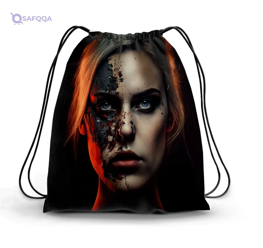 TAT DRAWSTRING BAG - 647, MultiColor, Large - Safqqa