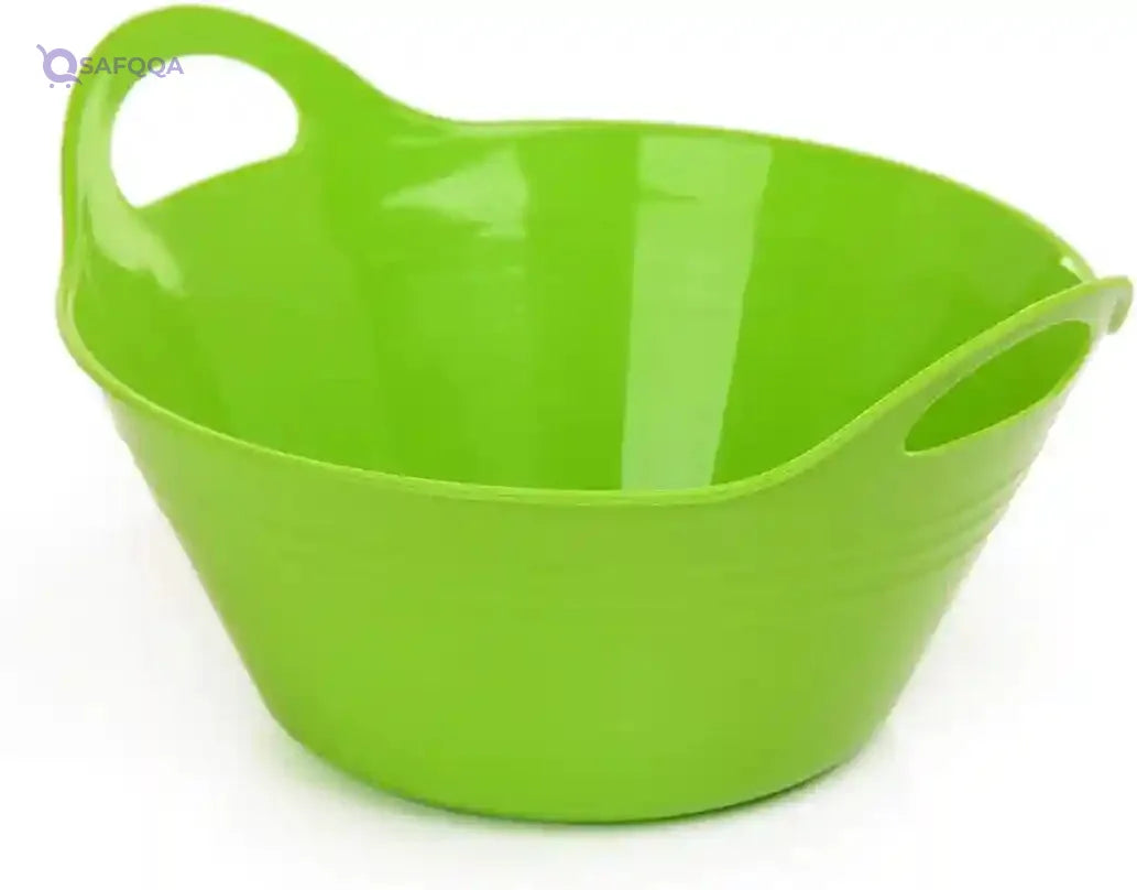Mintra Home Plastic Bowls with Handles (1.8L Medium 2pk, Green) - Safqqa