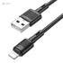 Hoco X83 - Victory Charging And Data Transmittion Cable (2.4A - 1M), USB-A To Lightning Plug, Compatible With Apple iPhone iPad Airpods - Safqqa