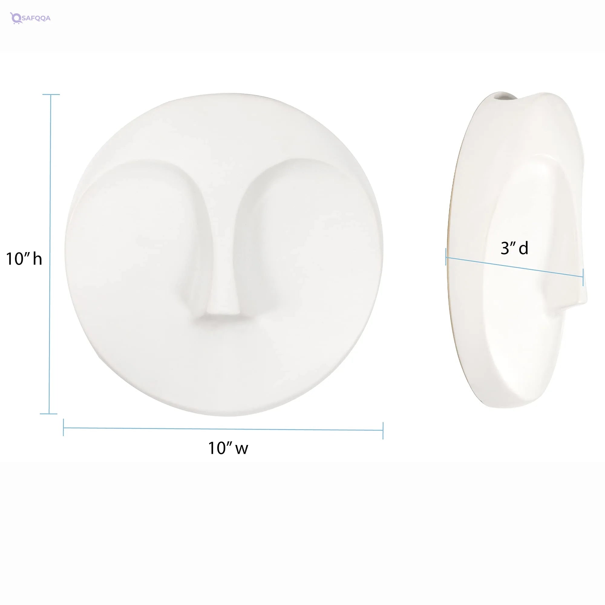 Howard Elliott Artistic Face Wall Sculpture – Round Hanging Decor-Open Box - Safqqa
