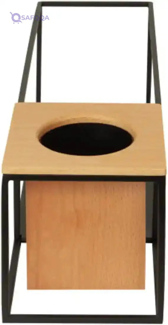 Umbra Cubist Floating Shelf with Built-In Succulent Planter – Modern Wall Décor and Geometric Display Shelf for Books, Candles, Mementos, Photos, Indoor Plants and More! | Small, Black - Safqqa