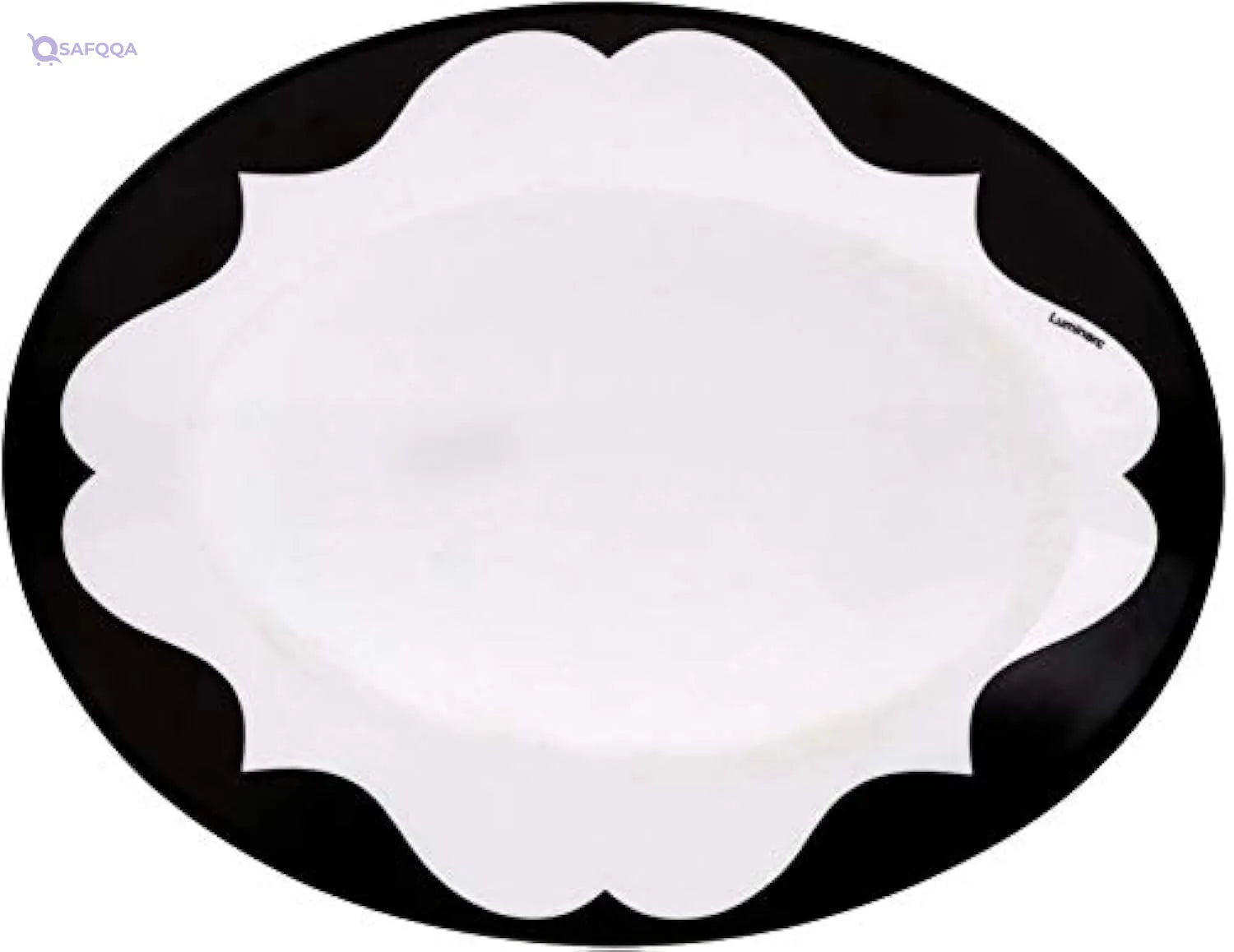 Luminarc Black Oval Plate – 33 cm Stylish Serveware - Safqqa