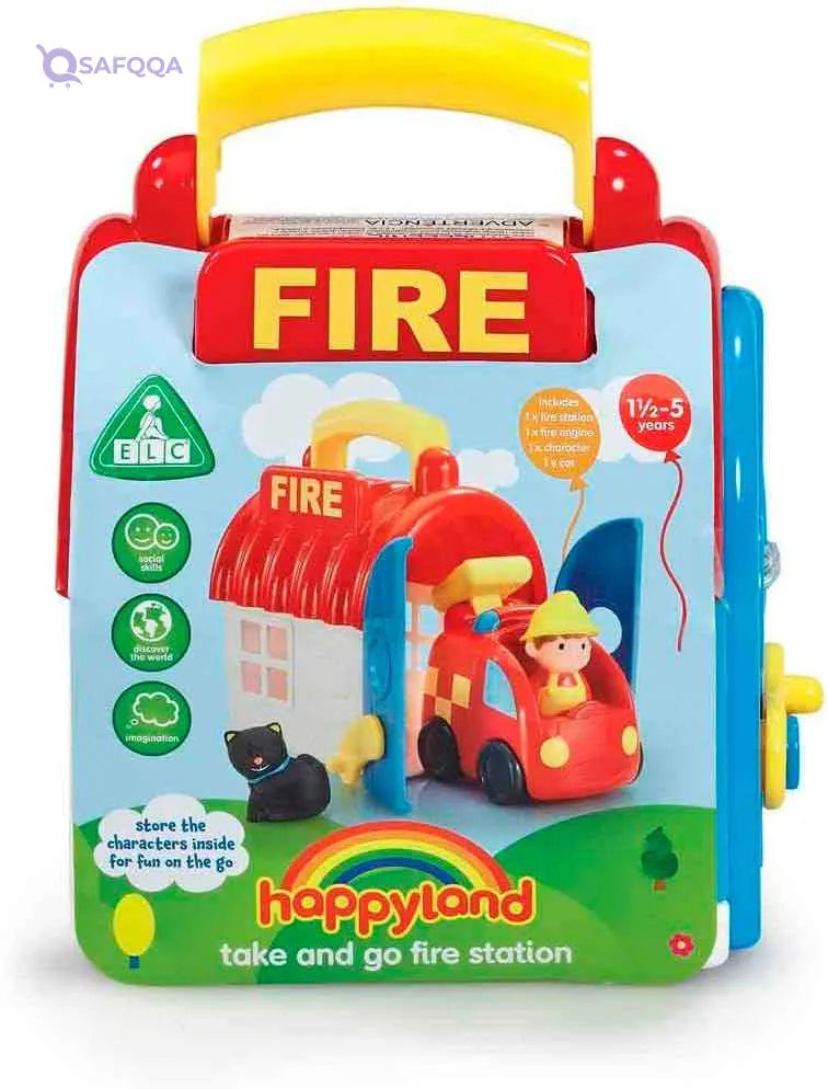 Early Learning Centre HappyLand Take and Go Fire Station Playset - Safqqa