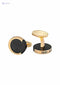 Cerruti 1881 Men’s Black & Gold Plated Stainless Steel Cufflinks - Safqqa