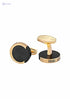 Cerruti 1881 Men’s Black & Gold Plated Stainless Steel Cufflinks - Safqqa