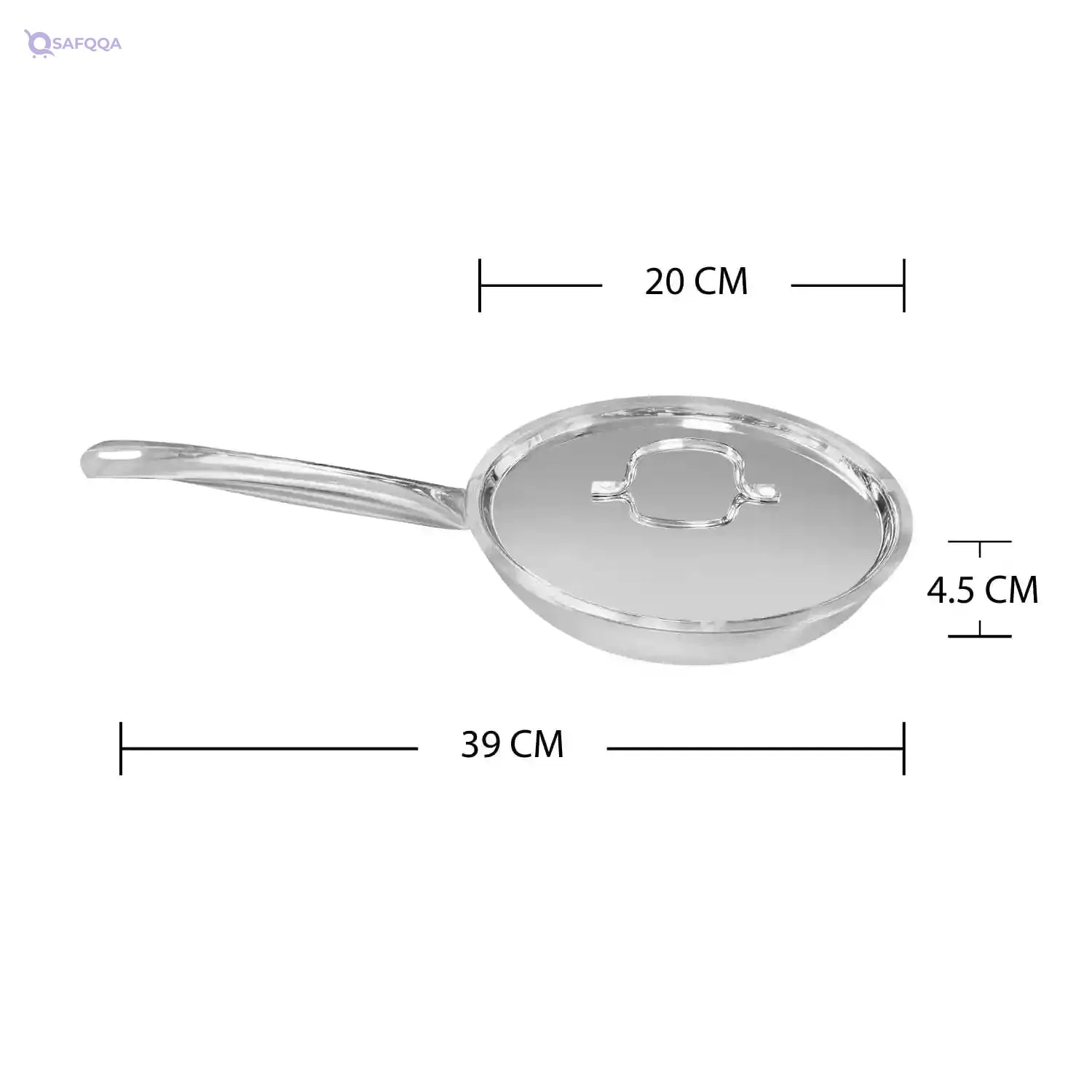 VINOD Smart Tri-Ply Frypan with Lid – 20 cm - Safqqa
