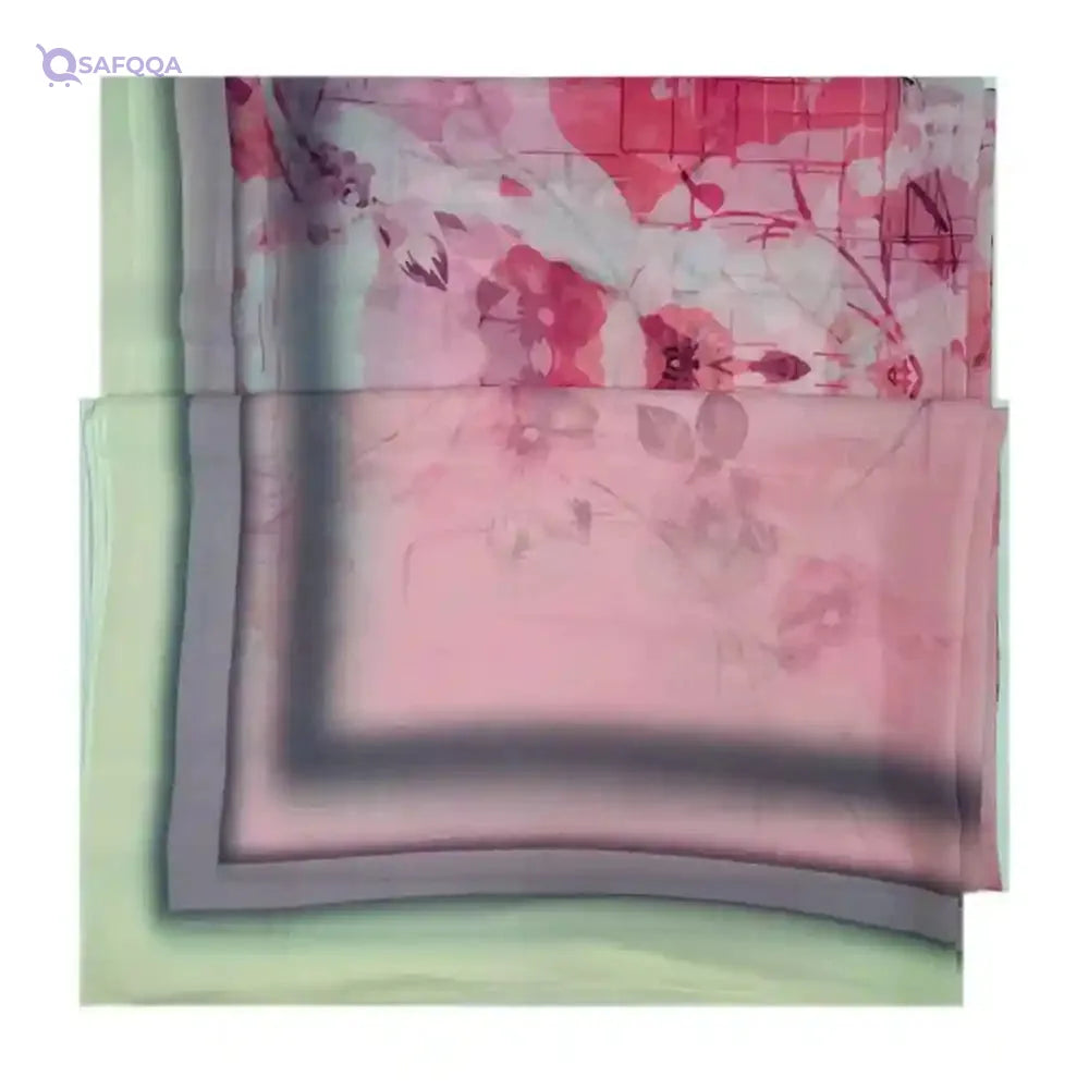 EL Modather Chiffon Crepe Scarf for women 195 * 70cm-Multicolor - Safqqa Egypt