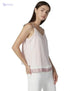 Striped Spaghetti Strap Blouse for Women - Pink, S - Safqqa Egypt