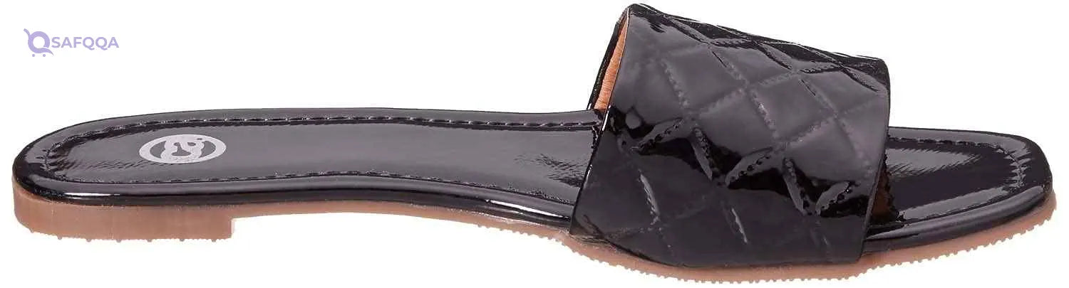 Square-Toe Quilted-Strap Slide Slippers For Women - Safqqa Egypt