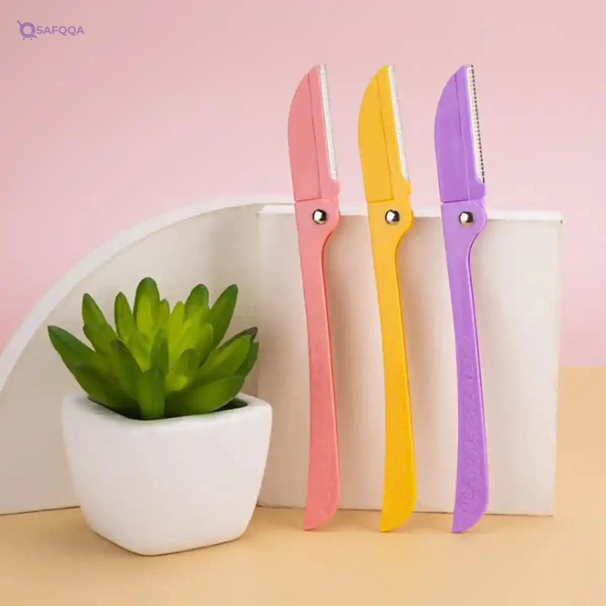 ART LOOK 3-Piece Facial Touch-Up Razor Gentle & Precise - Safqqa