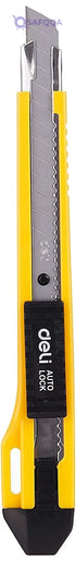 Deli Auto Lock Cutter with Breakable Blade - Safqqa