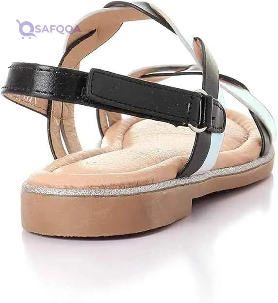 grinta girls RH256-BLACK Flat Sandal - Safqqa Egypt