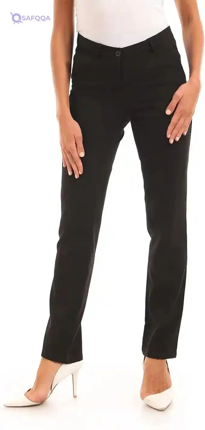 Esla Women’s Decorative Leather Front Pants - Safqqa Egypt
