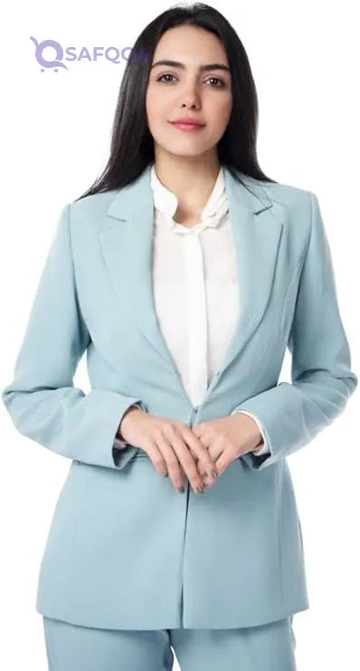 Bella Donna Women's Crepe Tailored Jacket - S22FJ09G - Safqqa