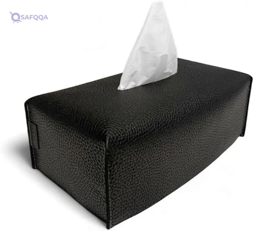 LEART Premium Leather Tissue Box Cover – Stylish Holder for Home, Office & Car - Safqqa