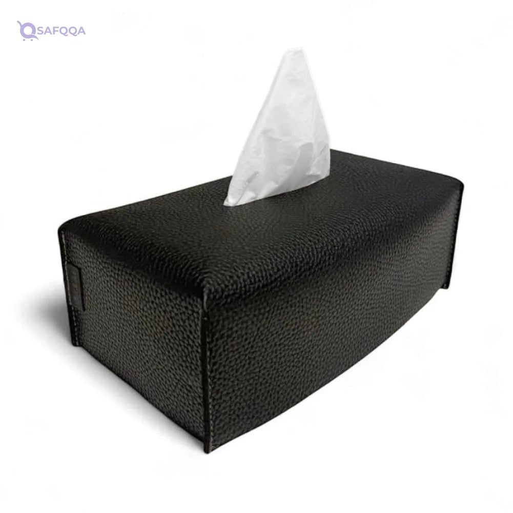 LEART Premium Leather Tissue Box Cover – Stylish Holder for Home, Office & Car - Safqqa