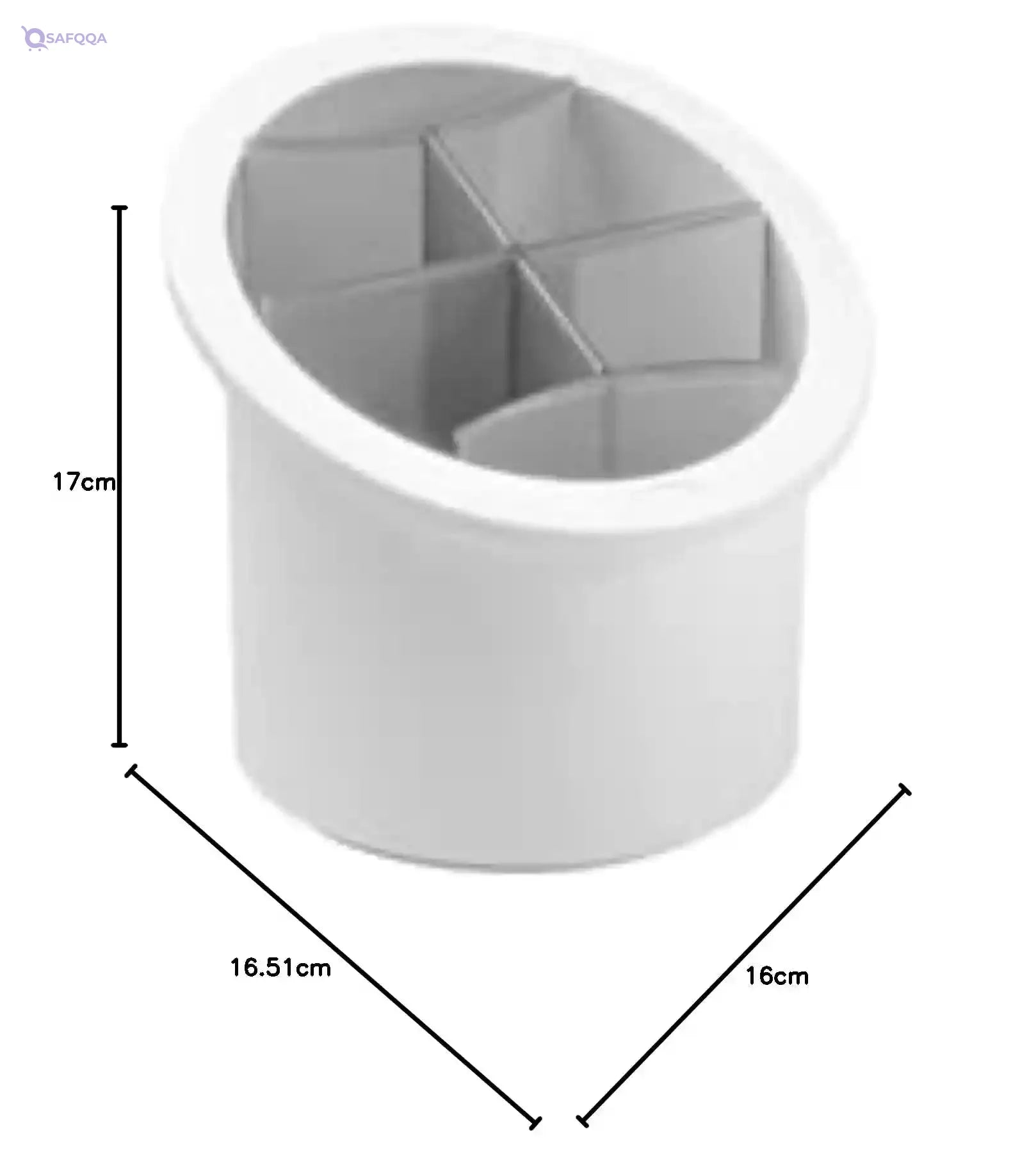Snips Cutlery strainer with dividers, white 000633 - Safqqa