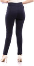 ESLA Women’s Navy Blue Solid Leggings with Fly Zipper and Buttons - Safqqa Egypt