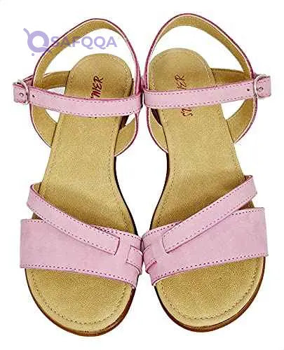 Summer Slingback Velcro Closure Flat Sandals for Girls- No Box - Safqqa Egypt