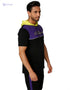 Splash Two-Tone Front Print Short Sleeves Contrast Hooded Sweatshirt for Men - Safqqa Egypt