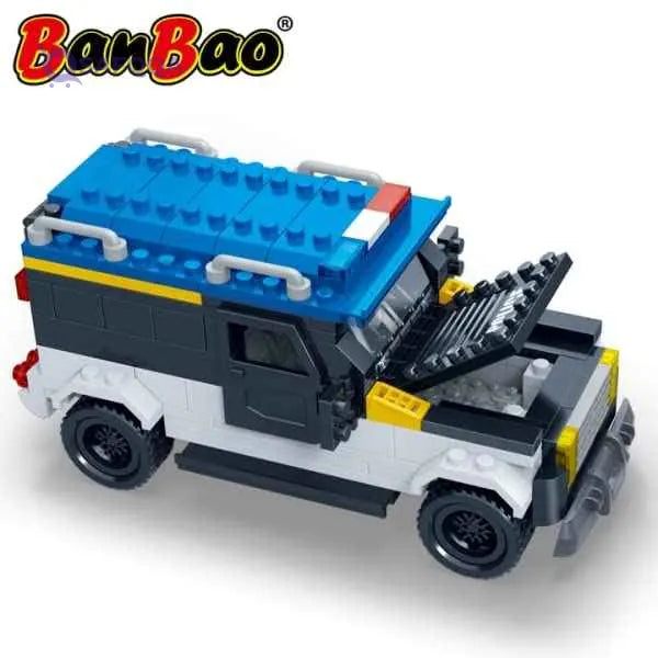 Banbao building kits police patrol car police highway arrest toy for kids 242 pieces b7005 - Safqqa
