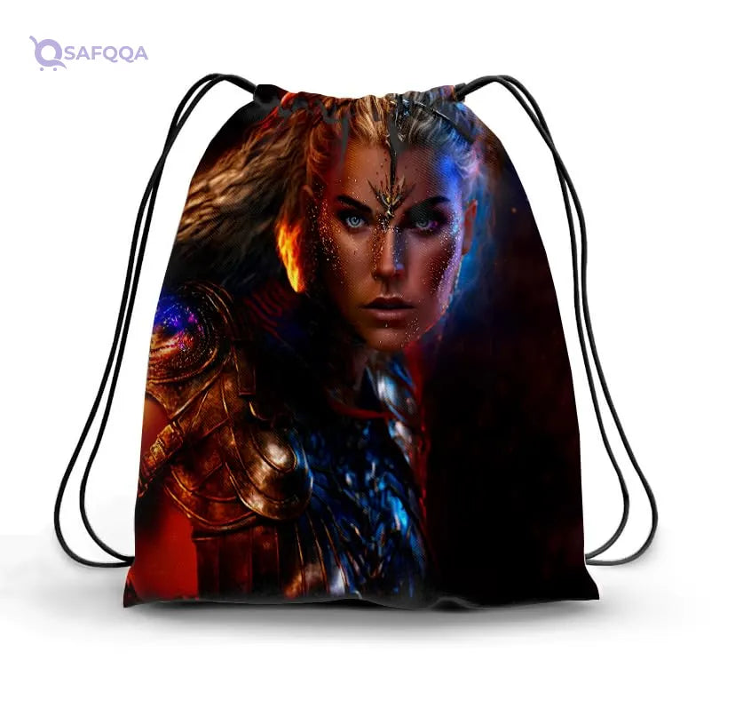 TAT DRAWSTRING BAG - 846, MultiColor, Large - Safqqa