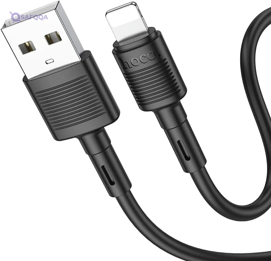 Hoco X83 - Victory Charging And Data Transmittion Cable (2.4A - 1M), USB-A To Lightning Plug, Compatible With Apple iPhone iPad Airpods - Safqqa