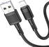 Hoco X83 - Victory Charging And Data Transmittion Cable (2.4A - 1M), USB-A To Lightning Plug, Compatible With Apple iPhone iPad Airpods - Safqqa