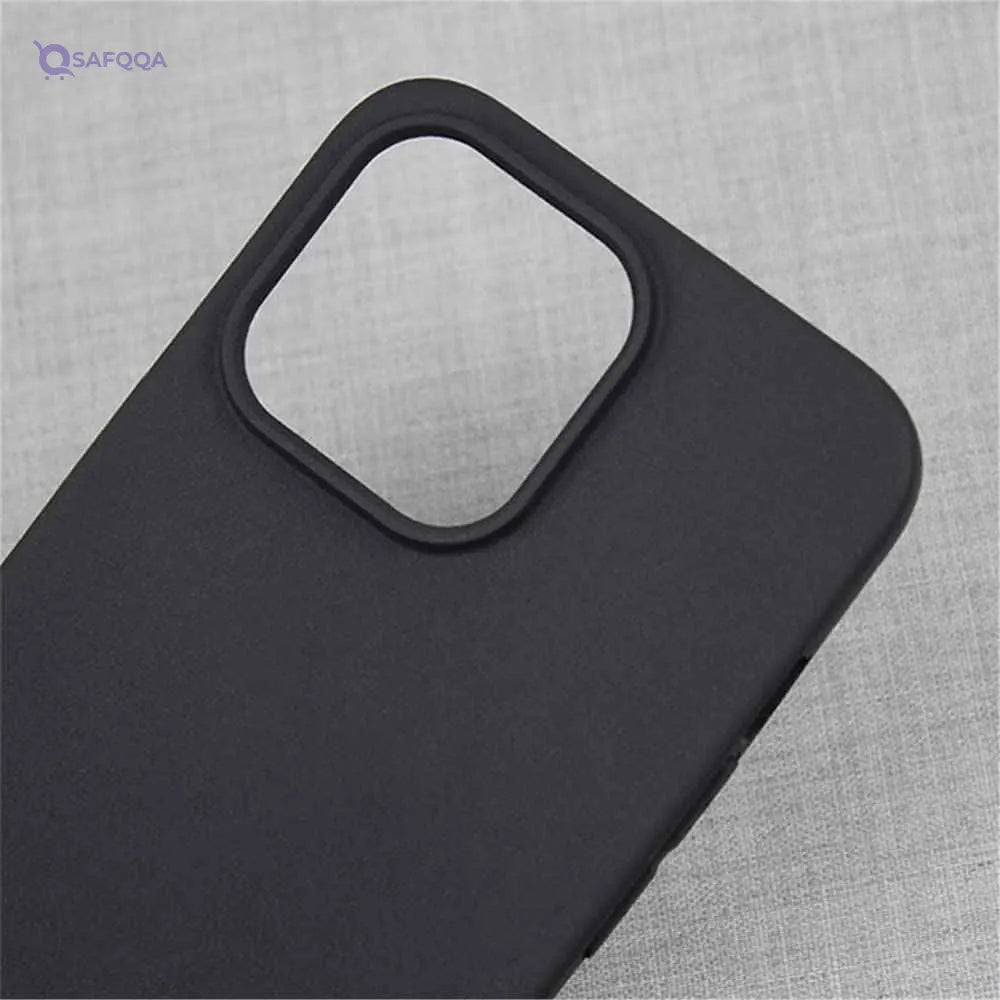 Case for iPhone 14 pro, 6.1-Inch, Silky-Soft Touch, Full-Body Protective Case, Shockproof Cover with Microfiber Lining (Black) - Safqqa