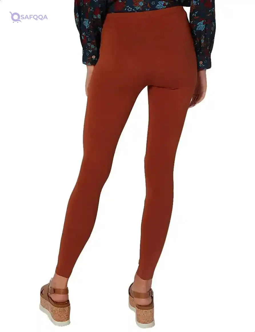 Splash Plain High-Waist Elastic Waist Leggings for Women - Safqqa Egypt