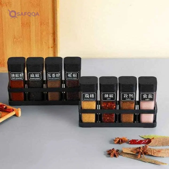 Katakeet Elegant Acrylic Spice Rack 4 Shelves Modern Kitchen Organizer - Safqqa