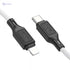 Hoco X90 - Cool PD Silicone Fast Charging And Data Transmittion Cable (20W - 1M), USB-C To Lightning Plug, Compatible With Apple iPhone iPad Airpods - White - Safqqa Egypt