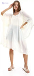JAMILA Women Knitted Deep Round Batwing Sleeves Cover Up OUTERWEAR - Safqqa Egypt