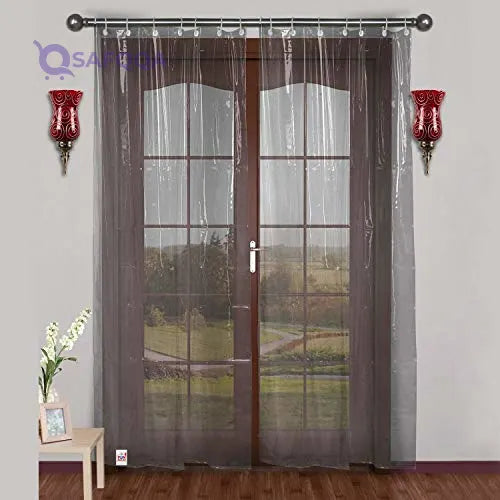 Fun Homes Plain Curtain Transparent - Safqqa