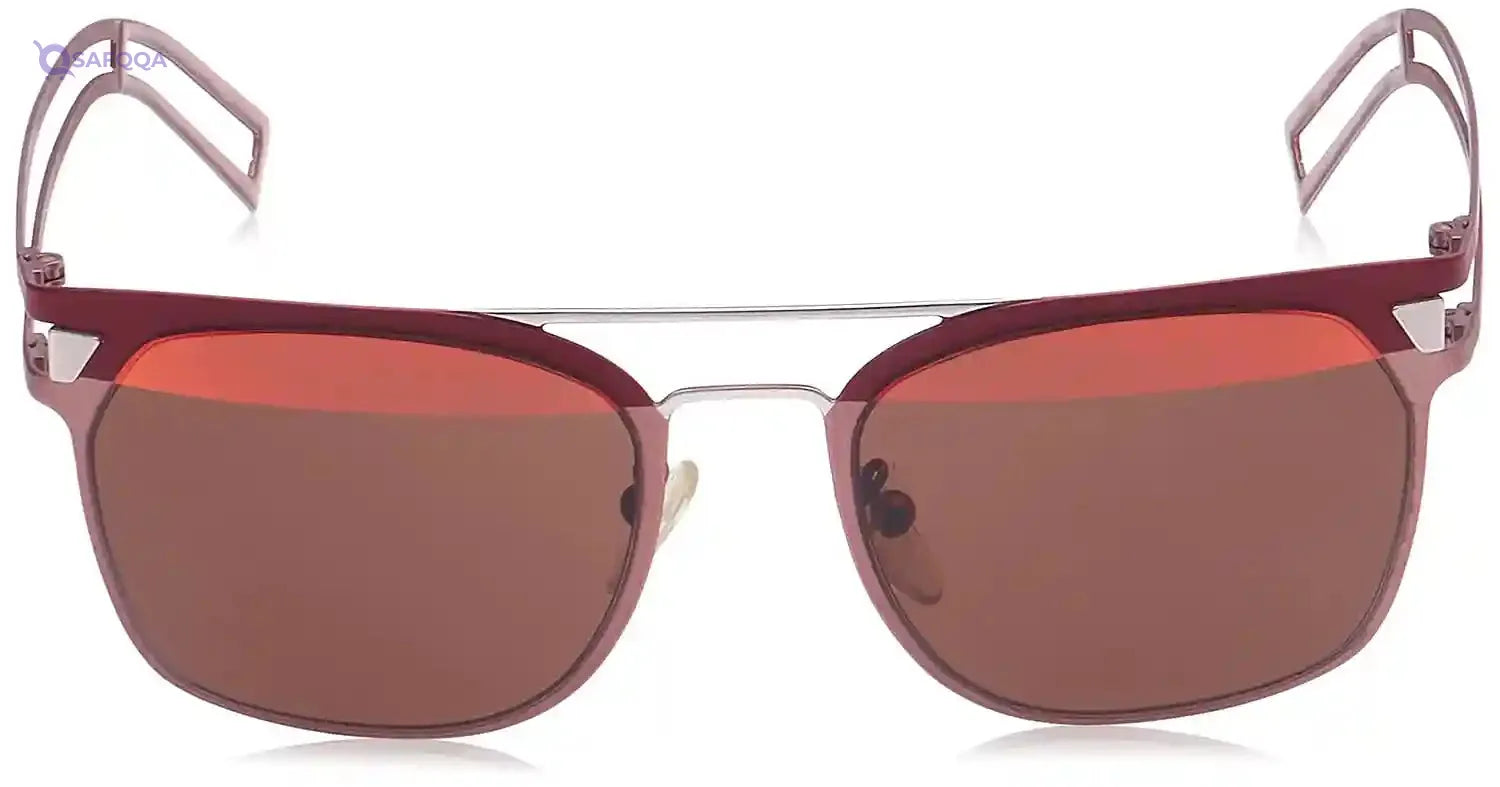 POLICE Mirror-Lens Side-Logo Square Shape Sunglasses for Kids - Brown- Damage Box - Safqqa