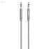 Belkin Mixit Metallic Aux Audio Cable 4 Ft / 1.2 Meters - 3.5Mm Braided Tangle Free Auxiliary Cable With Aluminuim Connectors, Durable And Sleek Audio Link - Grey - Safqqa