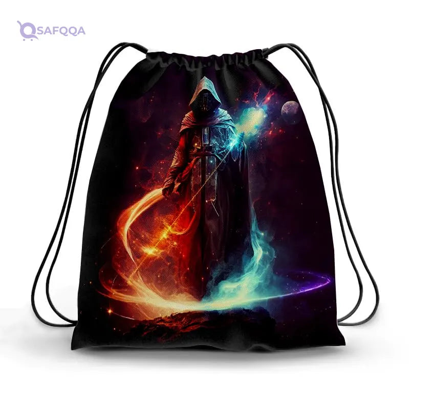 TAT DRAWSTRING BAG - 952, MultiColor, Large - Safqqa