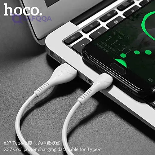 Hoco X37 - Cool Power Charging And Data Transmittion Cable Type-C Plug For Samsung Huawei Xiaomi Oppo - Safqqa