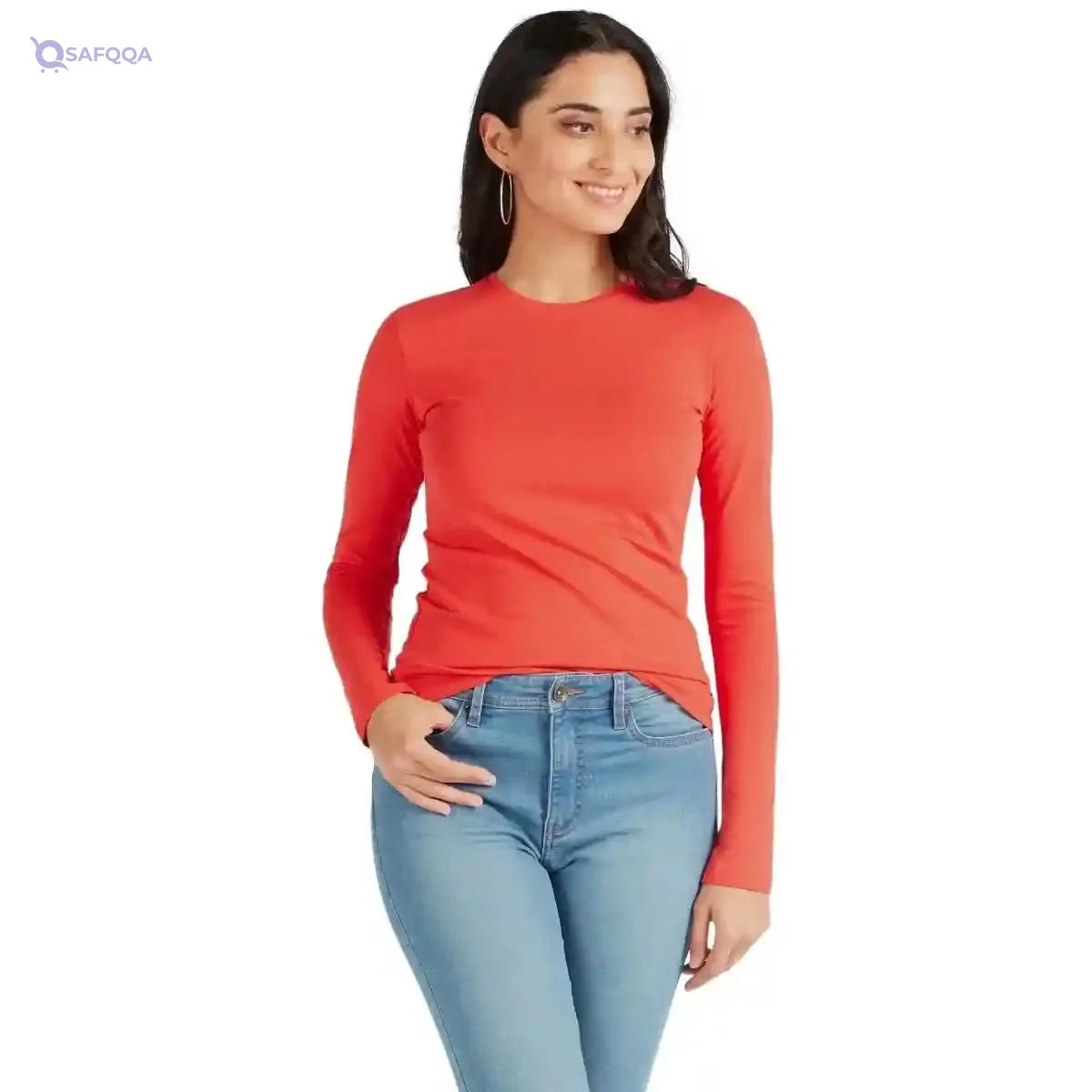 Splash basic tshirt for women, red-size: 38 - Safqqa Egypt