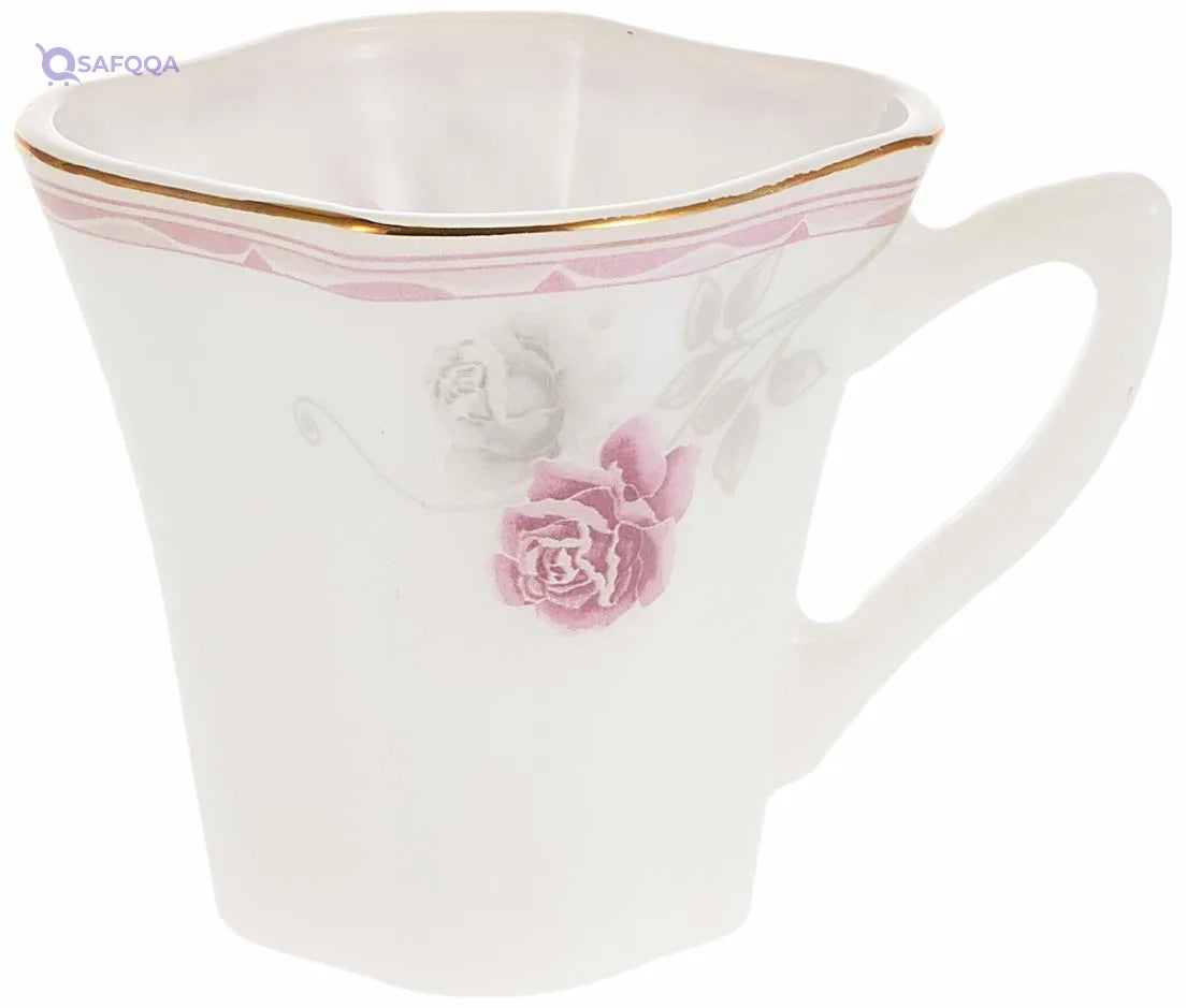 Flamingo Square Dinnerware Set – Opal Ware (1 Piece Missing) - Safqqa