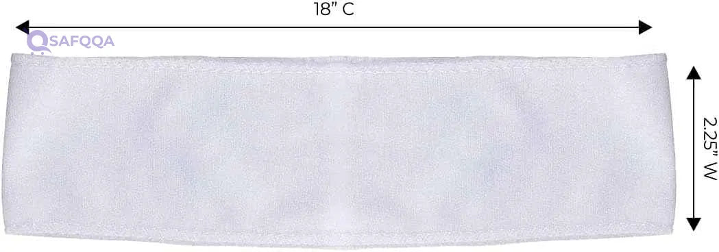ForPro Professional Collection Stretch Headbands - Moisture Absorbent Disposable Spa Headbands - 2.25” W x 18” C - 48-Count - Safqqa