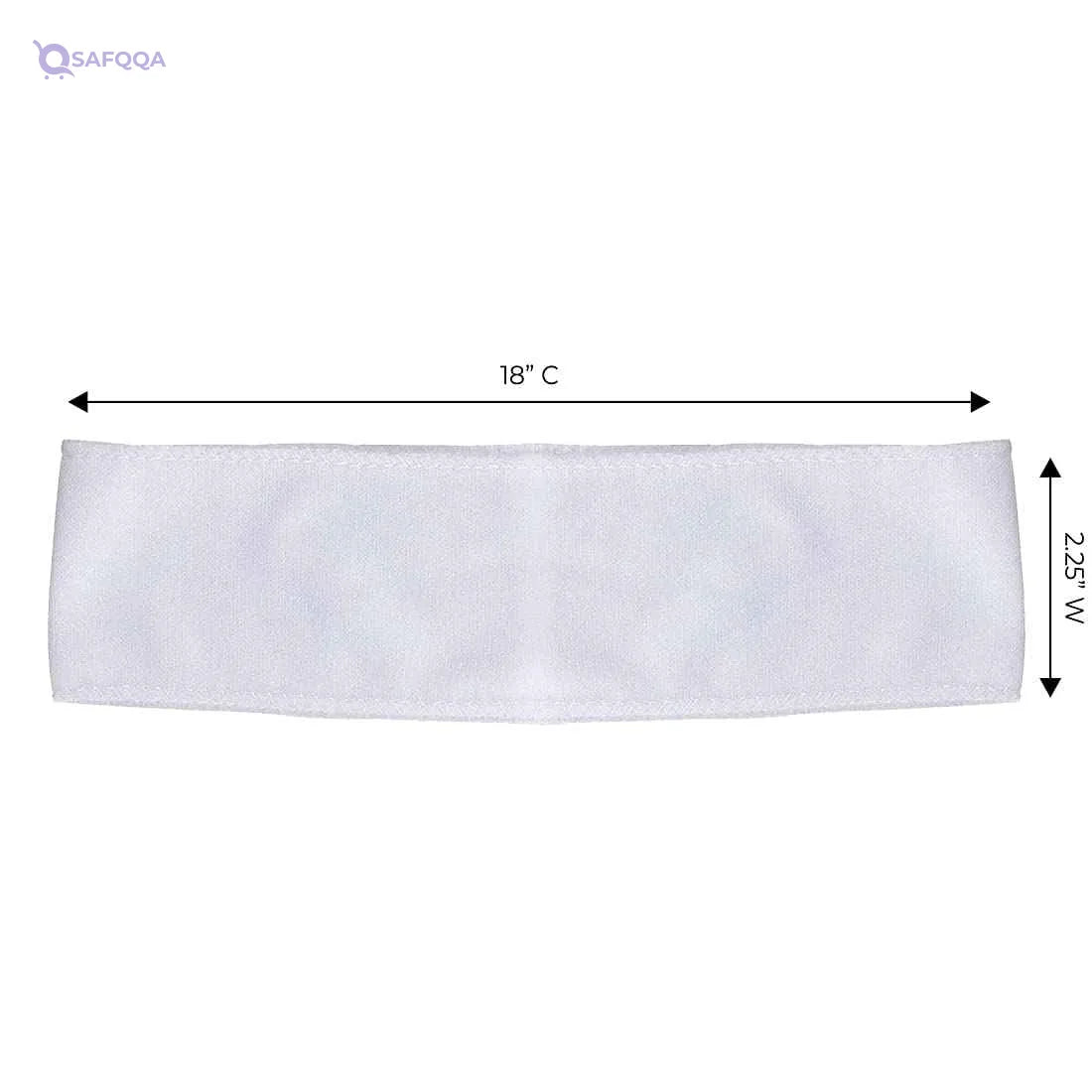 ForPro Professional Collection Stretch Headbands - Moisture Absorbent Disposable Spa Headbands - 2.25” W x 18” C - 48-Count - Safqqa