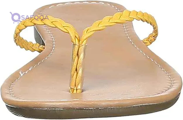 Club Aldo Faux Leather Braided-Strap Toe-Post Slippers for Women - Safqqa Egypt