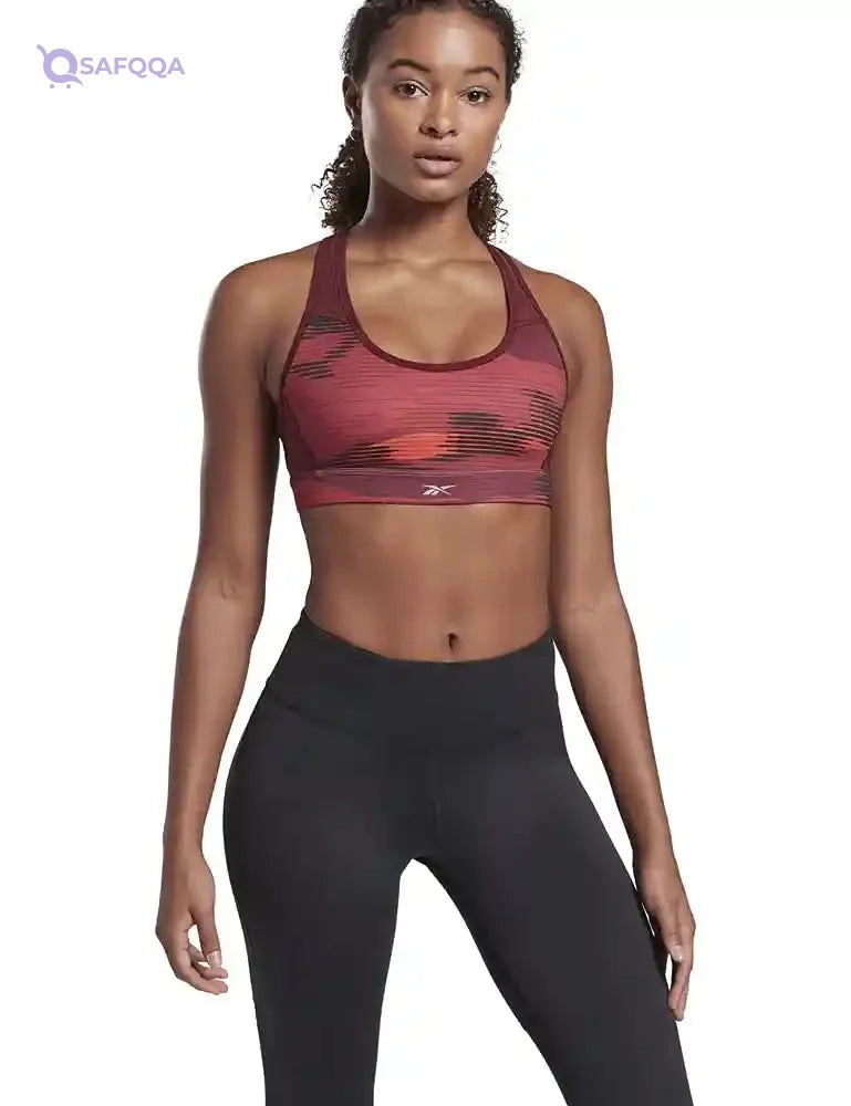 Reebok Women's Running Bra (GI6572_Maroon_34B) - Safqqa