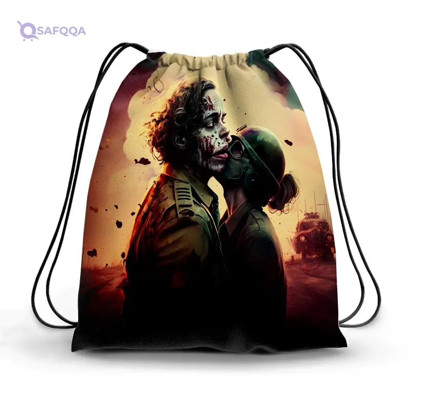 TAT DRAWSTRING BAG - 818, MultiColor, Large - Safqqa