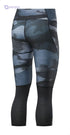 Reebok Patterned High-Waist Front Logo 3/4 Sport Tights for Women - Safqqa