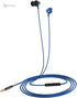 pTron (High Bass Earphones) in Ear Wired Earphones with Mic, 10mm Powerful Driver for Stereo Audio, Noise Cancelling Headset with 1.2m Tangle-Free Cable & 3.5mm Aux - (Blue) - Safqqa