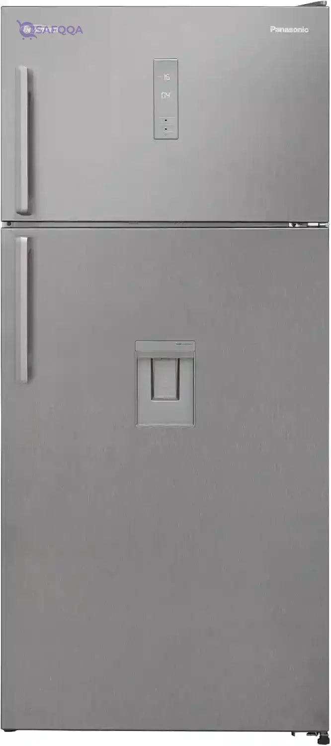 Panasonic 587L / 20.7 Cu.Ft Net Capacity 2-Door Refrigerator with Water Dispenser, Nutri Tafreez, Jumbo Freezer, Inverter Technology – Silver, Model NR-BC753DSEG. - Safqqa